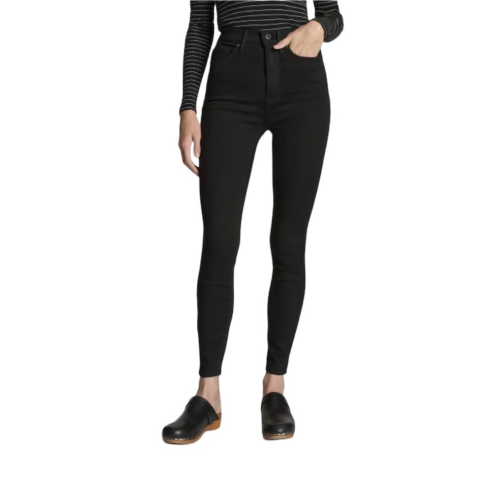 Everlane The Way High Black Skinny Jean in Organic Cotton Size 26